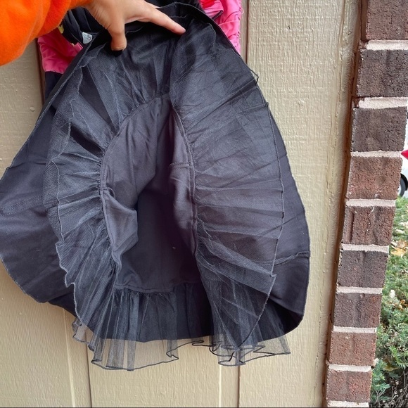 Strapless Black and Floral mini dress | size 3 - Picture 8 of 8